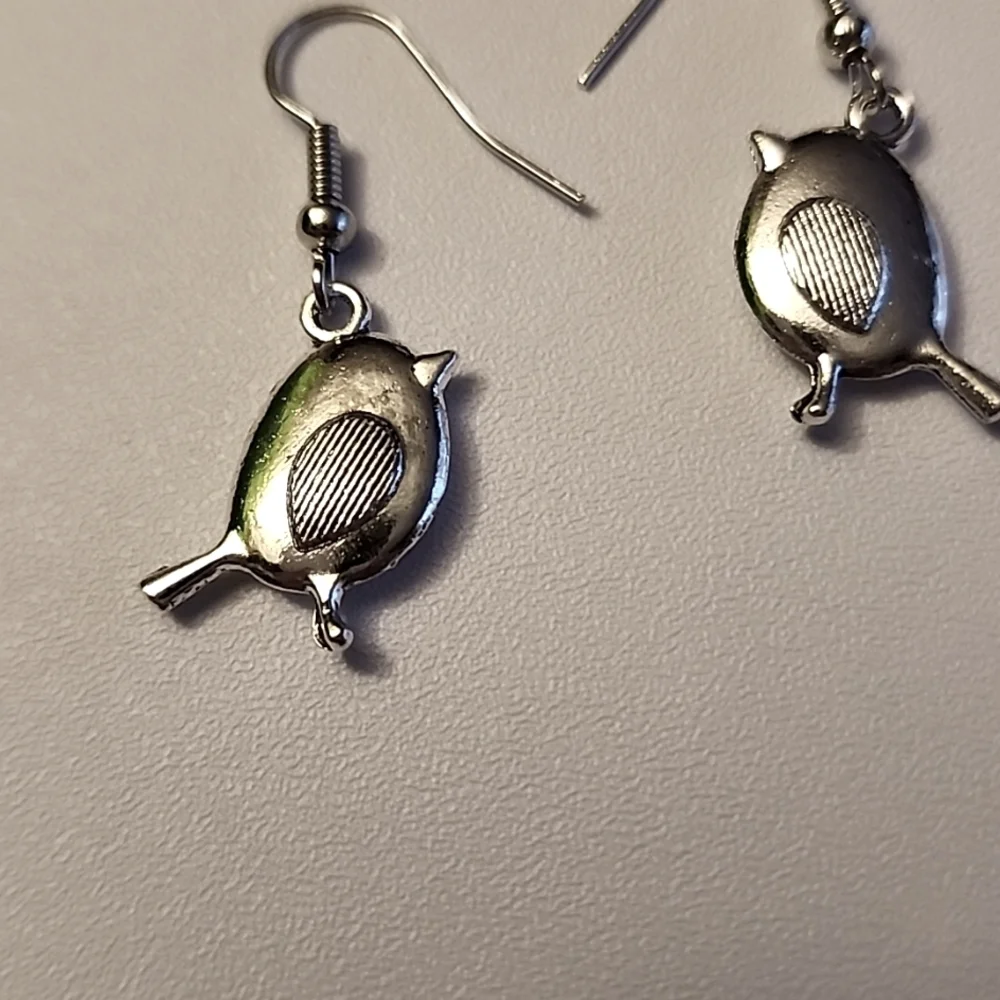 Bird Earrings Double side charm Zinc Alloy EB